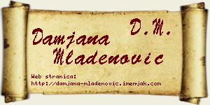 Damjana Mladenović vizit kartica